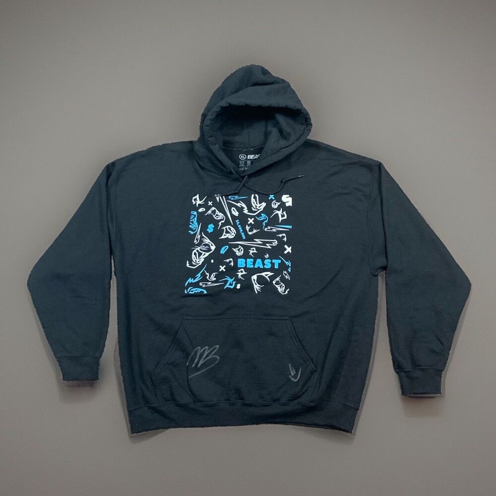 Mr. Beast 1 Million Subscriber Live-Stream Limited Edition Signed Hoodie Size XL